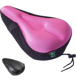 Zacro Bike Seat Cushion - Gel Padded Bike Seat Cover for Men Women Comfort-Black