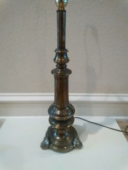 Very heavy vintage brass lamp