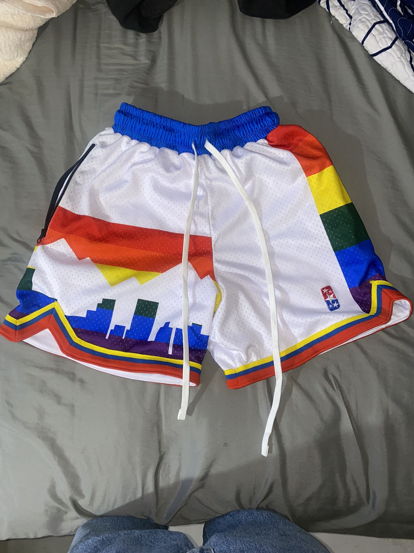 denver nuggets rainbow shorts