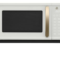 Microwave - white & gold! read description