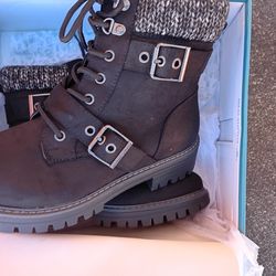 NEW MARLEE BLACK DESIGNER ANKLE BOOTS CLIFFS BY WHITE MOUNTAIN SIZE 8W