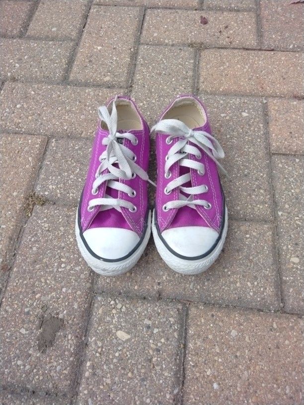12Y Purple Converse Allstar Shoes