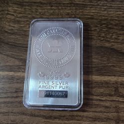 10 Oz Silver Canadian Maple Bar