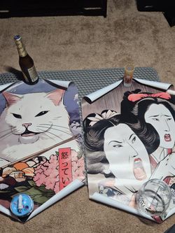 Funny Woman Yelling at a Cat Meme Canvas Poster