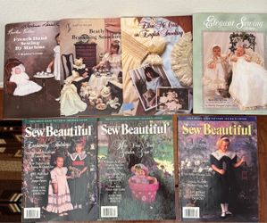 Lot of 7 Martha Pullen Smocking Book & Magazines.