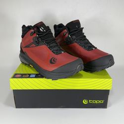 Topo Athletic Trail Venture Men's Rust / Black Waterproof Hiking Boots - US 12