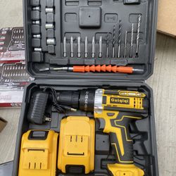21V Cordless Drill Driver Kit – Used Once, 2 Batteries & Accessories