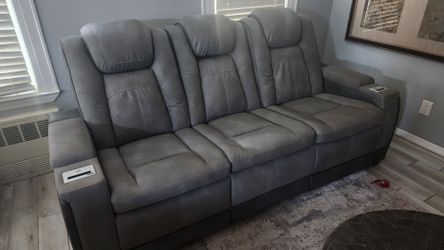 Ashley sofas 2 recliner sofas leather