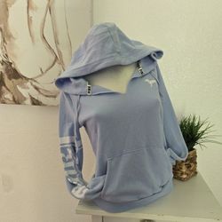 Pink Victoria's Secret Pullover Hoodie Color Light Blue Size Xsmall
