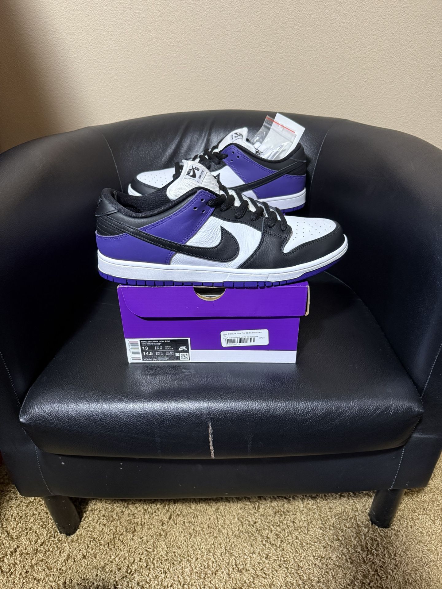 Brand new Nike Dunk Court Purple size 13 with original box.