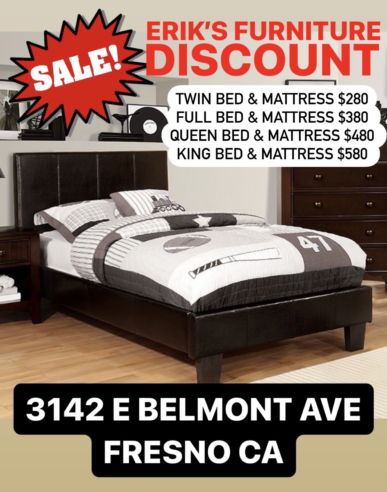 ALL NEW BED FRAME & MATTRESS