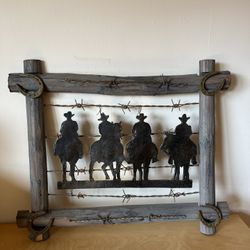 4 Horses, Wooden Decoration