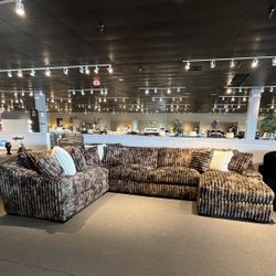 Brown 4PC Chaise Sectional Couch