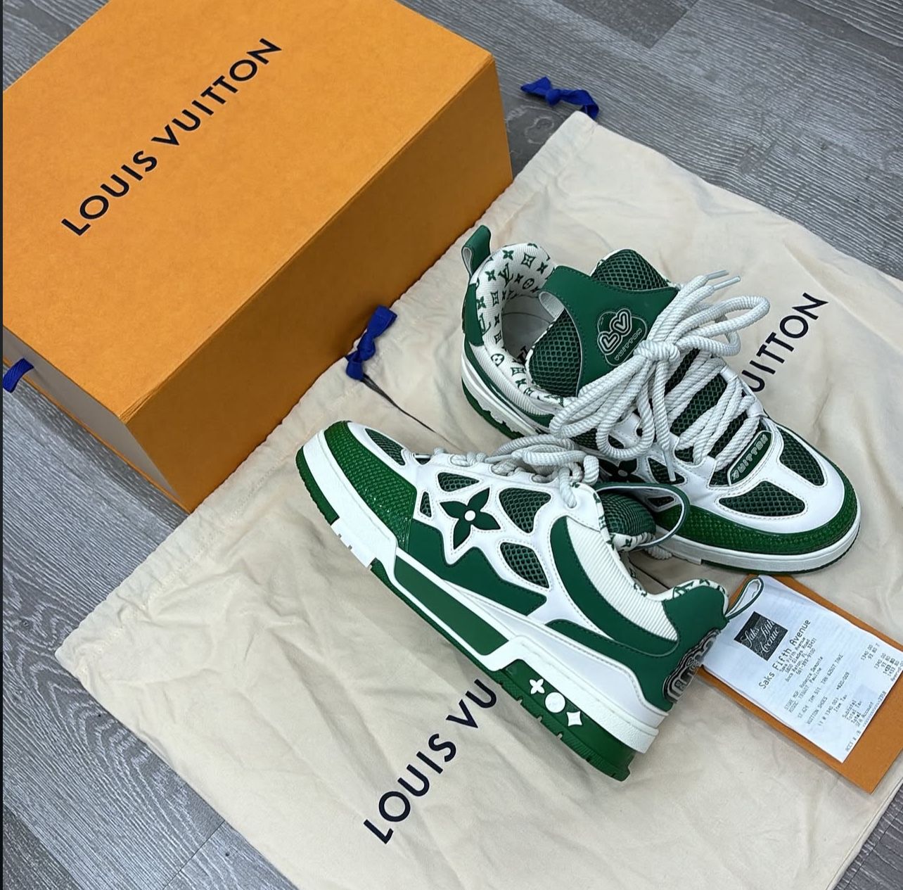 Louis Vuitton LV Skate Sneaker Green White