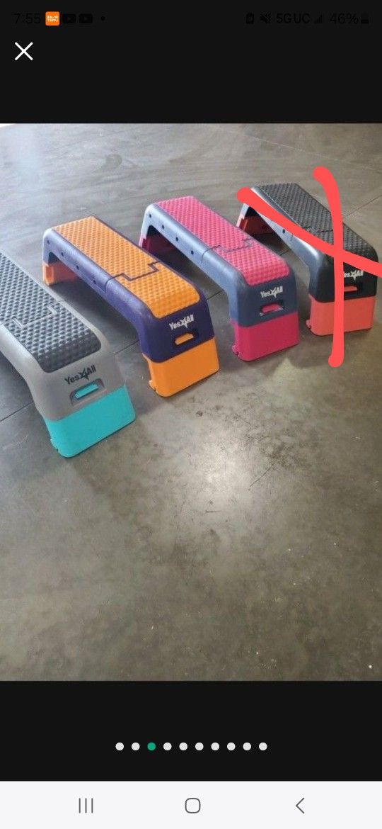 10 Pcs Pallet Of Yes4All Multifunctional Fitness Aerobic Step Platform/Aerobic Deck 10pcs X $1,000  Or $120  EACH FIRM PRICE.