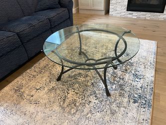 Round Glass Top Coffee Table