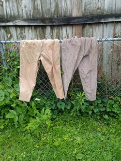 Corduroy elastic waist pants, 32/18w, 12 short. For both