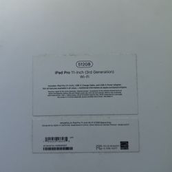 iPad Pro 11-inch (3rd Generation) WiFi