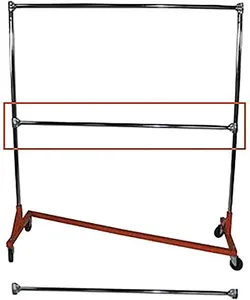 Clothing Garment Rack Z-Truck Rolling Double Rail OSHA Heavy Duty 400 Pounds Max