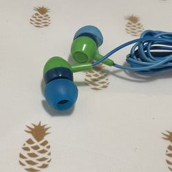 Wired Headphones, Blue & Green Colors