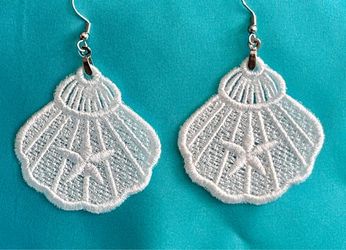Embroidered earrings