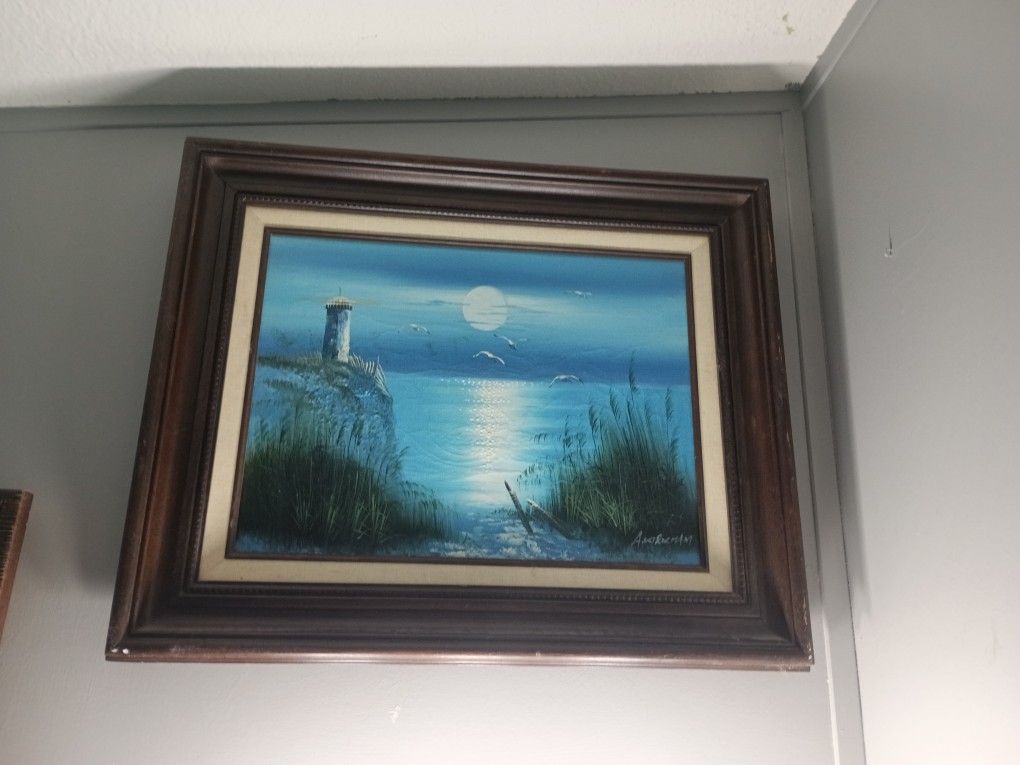 Beautiful Painting Of Lighthouse