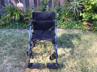 Nova Transport Wheelchair w/footrests..lightweight..17 1/2” wide seat