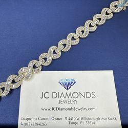 Bracelet Infinity Links Diamonds 💎 Real 10k Gold 