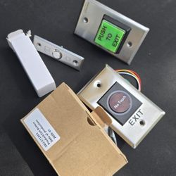 3 Access Control Exit Buttons Push to Exit No Touch Door Release – 3 Switch para Control de Acceso Seguridad