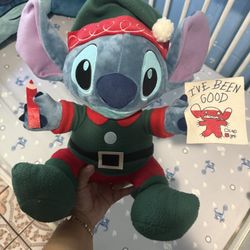 2024 Disney Parks Christmas Elf Stitch Holiday Stitch Plush Toy 14" 