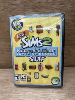 NEW The Sims 2: Kitchen & Bath Interior Design Stuff PC CD, 2008 Expansion Pack
