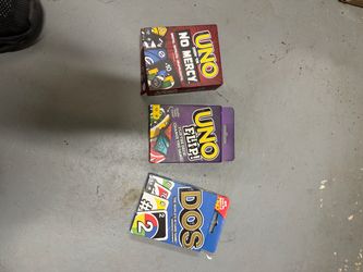 3 Uno card games various versions