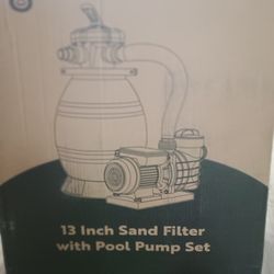 Brand New 13in  Pool Pump And Filter 