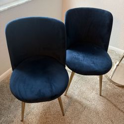 West Elm Pair Of Dining Chairs 