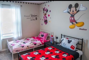 2 Twin Kids Beds - Mickey & Minnie Theme