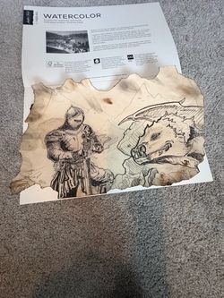 Original Knight Ink Painting
