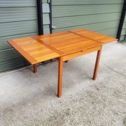 Mid Century Danish Modern Teak Dining Table Vintage 