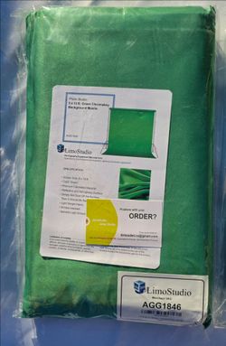 LimoStudio 9x13 ft Green Chromakey Muslin Backdrop