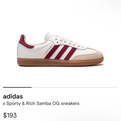 Adidas Sporty & Rich Samba OG Sneakers 7.5