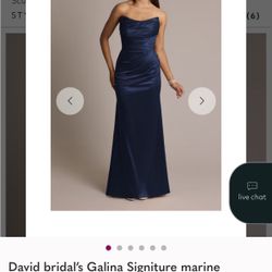 David Bridals galina Marine blue Dress