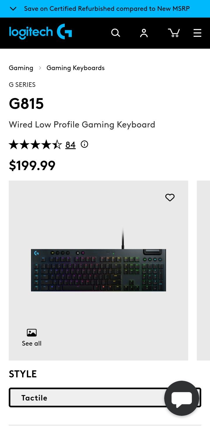 Logitech G815 Keyboard