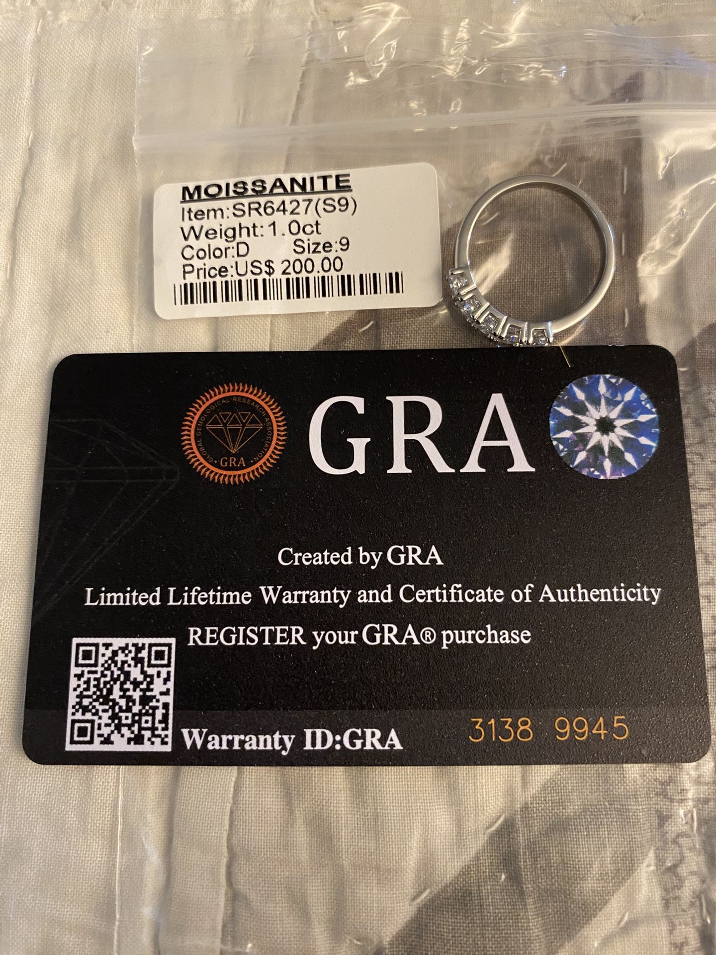 Moissanite Ring Size 9 Diamonds Pass Test.!