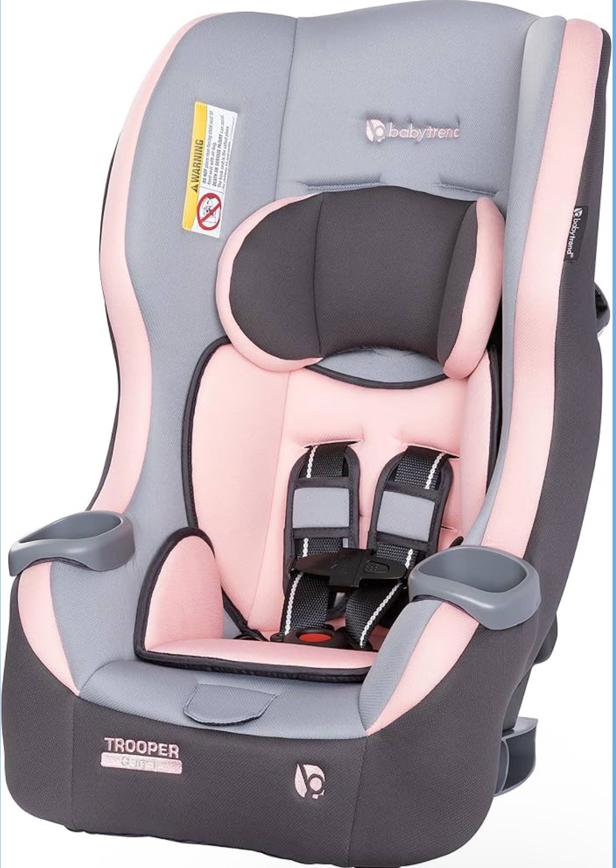 Modern Baby Trend Trooper 3-in-1 convertible car seat.