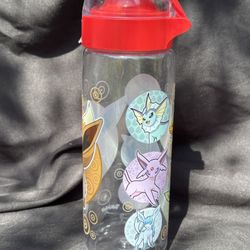 Zack Designs Pokemon 25 oz. BPA-Free, Flip top, Wide Mouth water Bottle, Eevee, Eeveeloutions, hydration, drinks 
