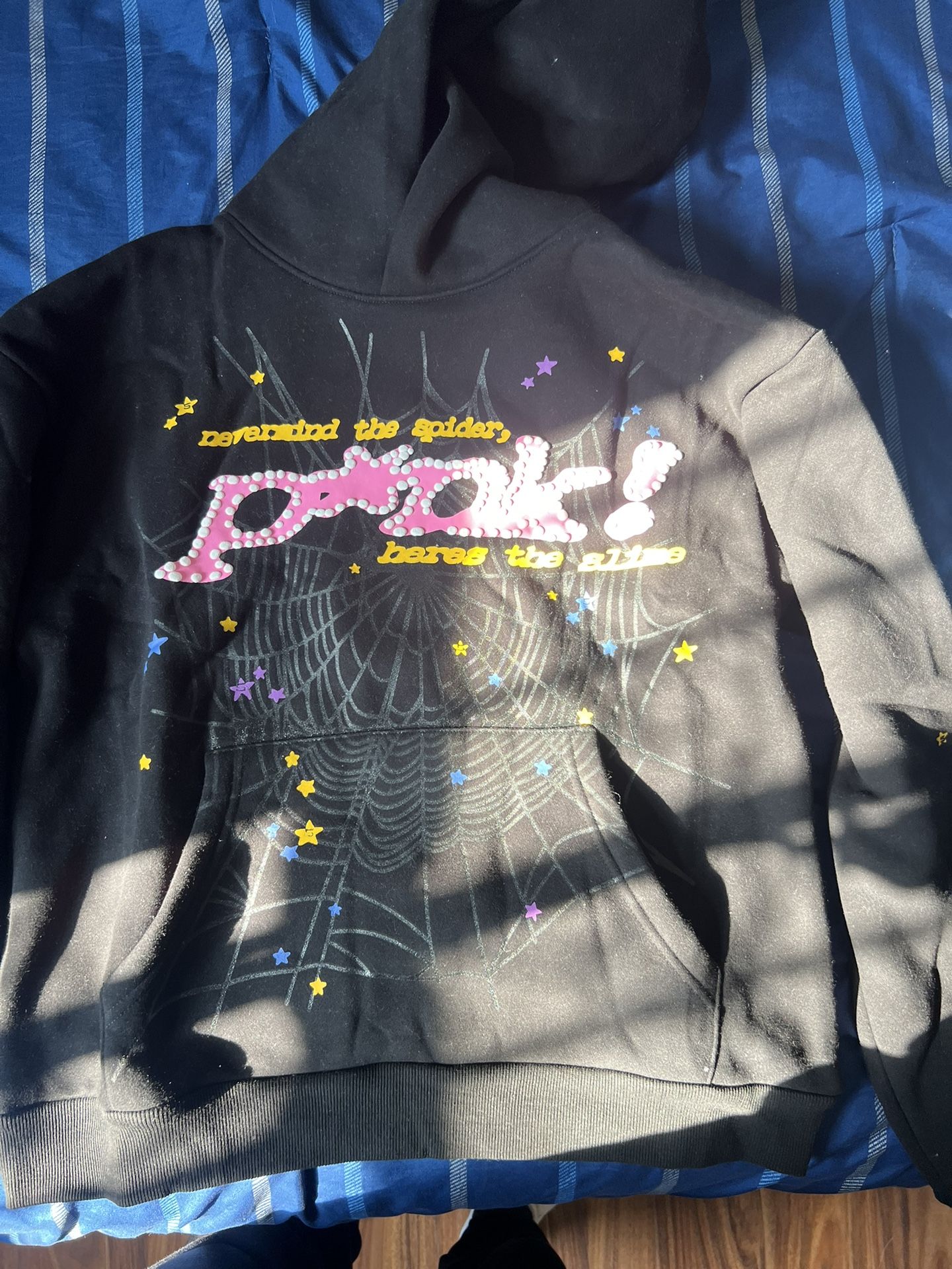 Sp5der P*NK Hoodie Black