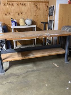 Wood top work bench