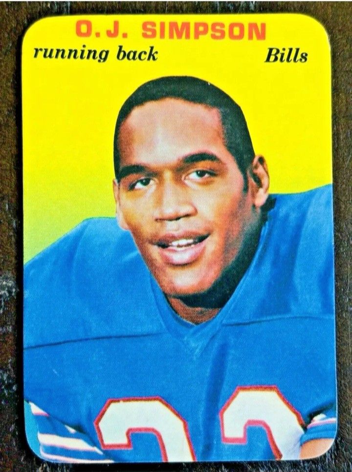 Really Nice Vintage 1970 O.J. Simpson Rookie Card #22 Near Mint/ Better Condition