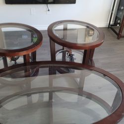 Wood en GLASSES  LIVING ROOM TABLES