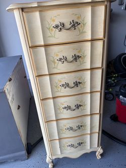 French Provincial Tall Dresser 6-Drawer Lingerie Chest