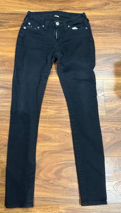 True Religion Jeans Size 27 Straight Black White And Red Label